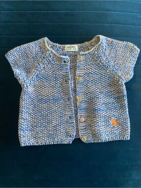 Bobo Choses Knit Short-Sleeve Cardigan 4/5